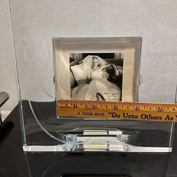 Kate spade New York Belle Boulevard square photo picture frame Crystal NWT - Picture 8 of 14